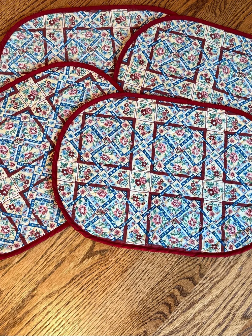 Vintage Quilted Placemats- set of 4